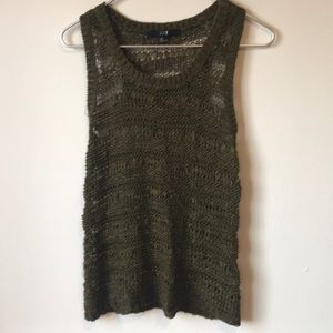 Open knit tank